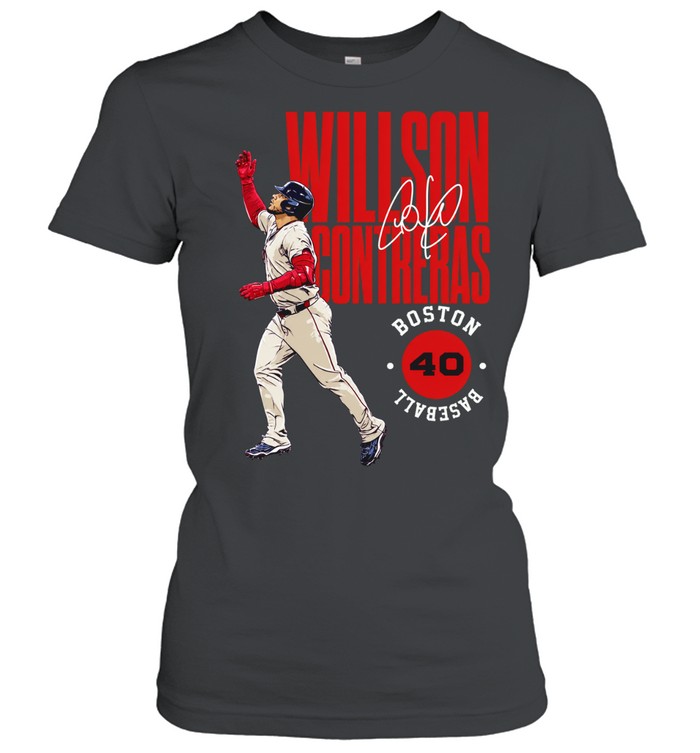 Willson Contreras Boston Red Sox Baseball 40 Signature Women T-Shirt