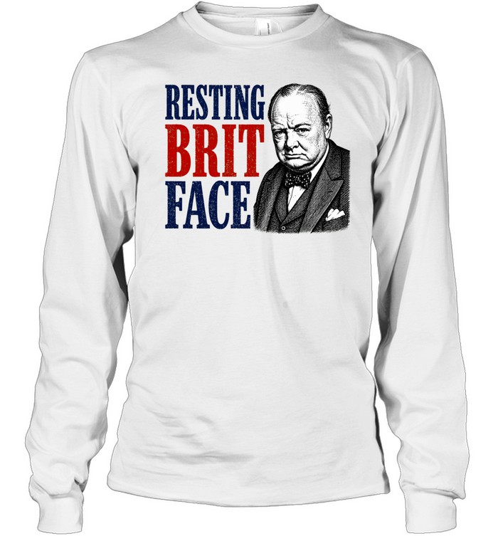 Winston Churchill Resting Brit Face Long Sleeve Tee