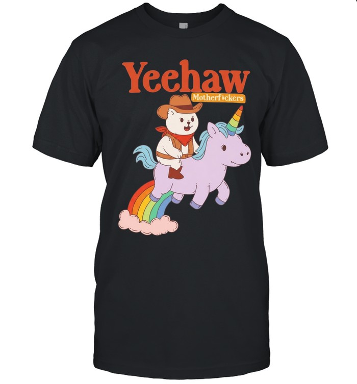 Yeehaw Motherfuckers Cat Riding Unicorn Unisex T-Shirt
